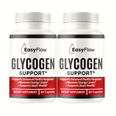 2-Pack Easy Flow Glycogen Support, EasyFlow Advanced Blood Formula -120 Capsules