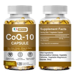 CoQ-10 200mg 240 Softgels Coq10 Co Q10 Coenzyme Heart Support NON GMO