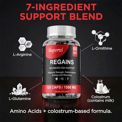 Regains 120pcs – Muscle Growth, Workout Recovery, Enhances Strength and Vitality