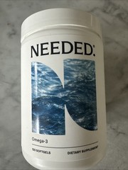 Needed Omega-3 Fish Oil Dietary Supplement 120 Softgels