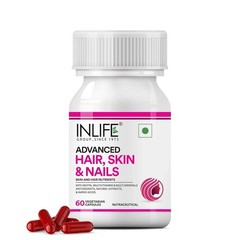 INLIFE Advanced Hair Skin & Nails with Biotin, Multivitamin Minerals 60 cap U445