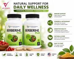 Berberine Plus 1200mg 240 Veggie Capsules 2 Pack Immune Support Fórmula