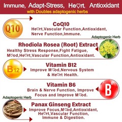 1/2/3PCS CoQ 10 Q10 Vegan 1000mg 60 Capsules , Vitamin B12 1000mcg Heart Health