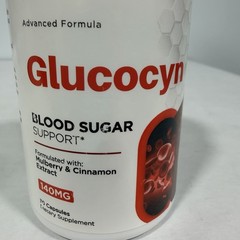 Advanced Formula Glucocyn Blood Sugar Support 140 mg, 15 Day Supply, Exp 3/27