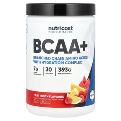 2 X Nutricost, Performance, BCAA+, Fruit Punch, 14 oz (393 g)