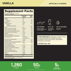Optimum Nutrition Serious Mass, Vanilla, Weight Gainer Protein Powder, Mass Gain