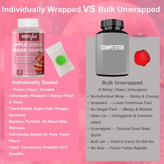 2x Apple Cider Vinegar Gummies 1000 MG with Mother 100% Vegan ACV Gummy NON GMO