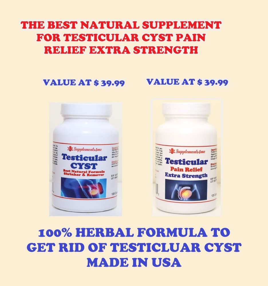QUISTE TESTICULAR ROMOVEDOR – NO MAS DOLOR – Made in USA – 100% Natural