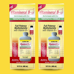 Menper Vitamineral B-12 Multivitamin with Zinc – Alcohol-Free 16 fl oz (2-Pack)