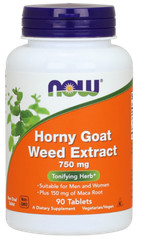 NOW Foods Horny Goat Weed Extract 750 mg 90 Tabs