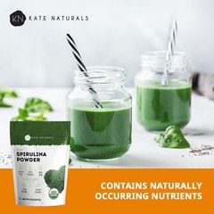 Organic Spirulina Powder for Immune Support and Antioxidants. Nutrient Dense 8oz