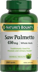 Nature’s Bounty Saw Palmetto 450mg 250 Capsules Prostate & Urinary Health