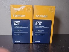 Lot Of 2 Roman Sress Relief Ashwagandha 60 Capsules Each 8/2025