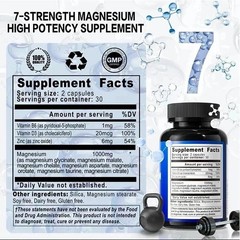 3PCS Viyouth Magnesium 7 Complex Capsules 60 Count Sleep Support Bone Health**