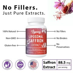 Vigorizar Saffron Supplement 88.5mg – Mood, Energy, Focus – Max Absorption