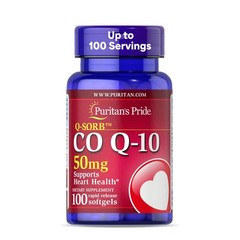 Puritan’s Pride Coenzyme CoQ10 50mg, 100 count (Pack of 1), Transparent