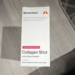 Momentous Collagen Shot Powder Joint & Bone Health Sour Watermelon 15ct 13.2 oz