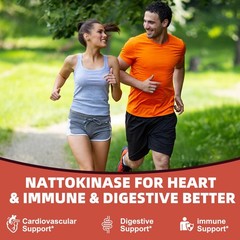 4 Pack Nattokinase Supplement 4000 FU 180 Capsules Non-Gmo, Gluten Free Exp 2027