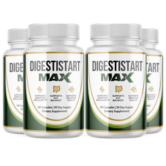 DIGESTISTART MAX- Digestive Support- 4 Bottles 240 Capsules