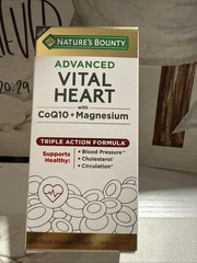 Natures Bounty Advanced Vital Heart With CoQ10 +Magnesuim 60 Softgel Exp 10/2026