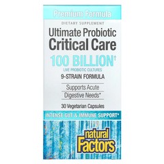 2 X Natural Factors, Ultimate Probiotic, Critical Care, 100 Billion CFU, 30 Veg