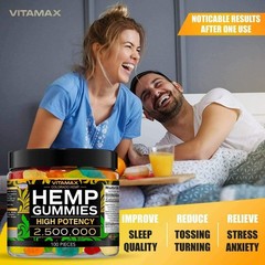 Natural Gummies for Stress Relief – Great for Pain, Insomnia & Anxiety -100ct