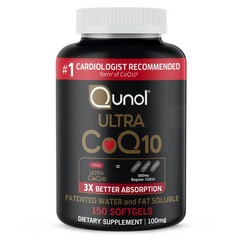 Qunol Ultra CoQ10 100mg Softgels- 3X Better Absorption Coenzyme Q10 Supplemen…