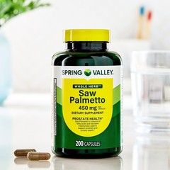 Saw Palmetto 450 Mg Whole Herb Prostate Supplement Urinary Health, 200 Capsules