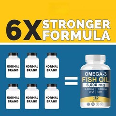 Bundle 3 Omega 3 Marine Fat 6000 Mg Premium EPA DHA Liver Supports – Cognitive,