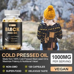Black Seed Oil 480 Softgels 1000mg Capsules Support Immune System Glowing Skin