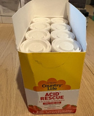 Country Life Acid Rescue On-The-Go Chewable Tablets – (8) 0.79 Oz Tubes 07/28