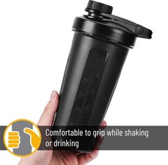 Shaker Bottles for Protein Mixes with Twist Cap with Wire Whisk Ball, 28 oz