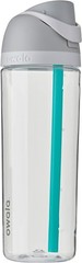 Owala FreeSip Clear Tritan Plastic Water Bottle 25 Ounces, Shy Marshmallow