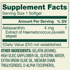 Spring Valley Astaxanthin Softgels 4 mg Heart & Eye Health 30 Count