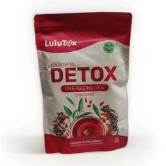 LuluTox Detox Energizing Tea Peach Flavor Vegan Gluten-Free 2.24 oz. 06-2028 Exp