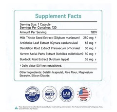 Vinatzen Liver Support Supplement Milk Thistle 120 Capsules 250mg Gluten-Free