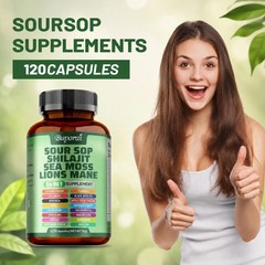 Buporai 24-in-1 Soursop | Sea Moss Lion Mane Support Skin Joint & Immune Health