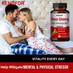 Panax Ginseng 120 Capsules Maca Support Performance Stamina Ability Supplement