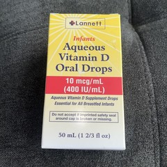Infants Aqueous Vitamin D Oral Drops 10 mcg (400 IU) 50 mL- 2 Pack -Exp 10-26