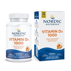 Nordic Naturals Vitamin D3 – Daily Vitamin D3 For Bone Health, Orange, 120 Ct