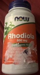 NOW Foods Rhodiola 3% Extract 500 mg., 60 Vegetarian Capsules Exp 1/2029