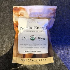 Truvani Protein + Energy Drink Mix with 87mg Caffeine | Vanilla Latte | 12g…
