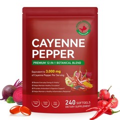 Capsaicin Power, Capsaicin Softgels, Cayenne Pepper & Beetroot Extracts with V