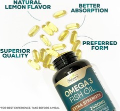 Omega 3 Fish Oil with EPA & DHA Triple Strength 2400mg Softgels