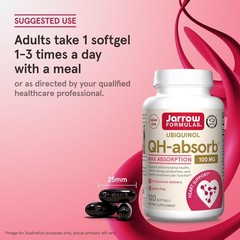 120 Capsule Bottle of QH-Absorb Ubiquinol 100mg – Active Co-Q10 for Vitality