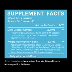Thermogenic Collagen Fat Burner 30 To 120 Capsules Weight Loss Support