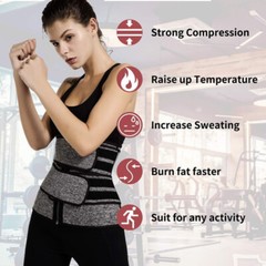 Women Waist Corset Trainer Sauna Sweat Fat Burn Body Shaper Slimmer Belt