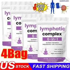 4X 6-in-1 Lymphatic Complex,Lymphatic Drainage Supplements|Herbal Blend HOT US