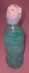 Zomby Brain Sensory Shaker Bottle Handmade By An Eight Year Old Green 9″ Tall