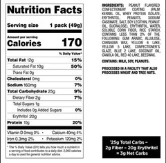 🔴 New QUEST Peanut Butter Costed Candies Net Carbs Protein 6.91oz (1 Box)